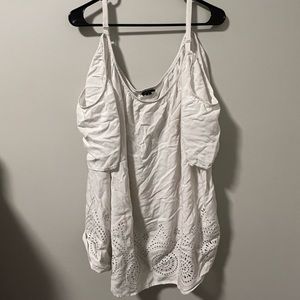 Off the shoulder white top